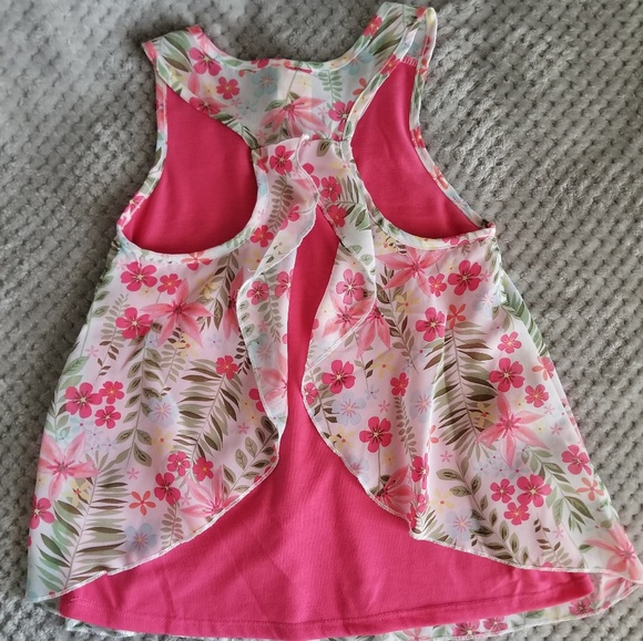 SET of 2 Girls Racerback Layered Tank Tops size 12 - Picture 3 of 5